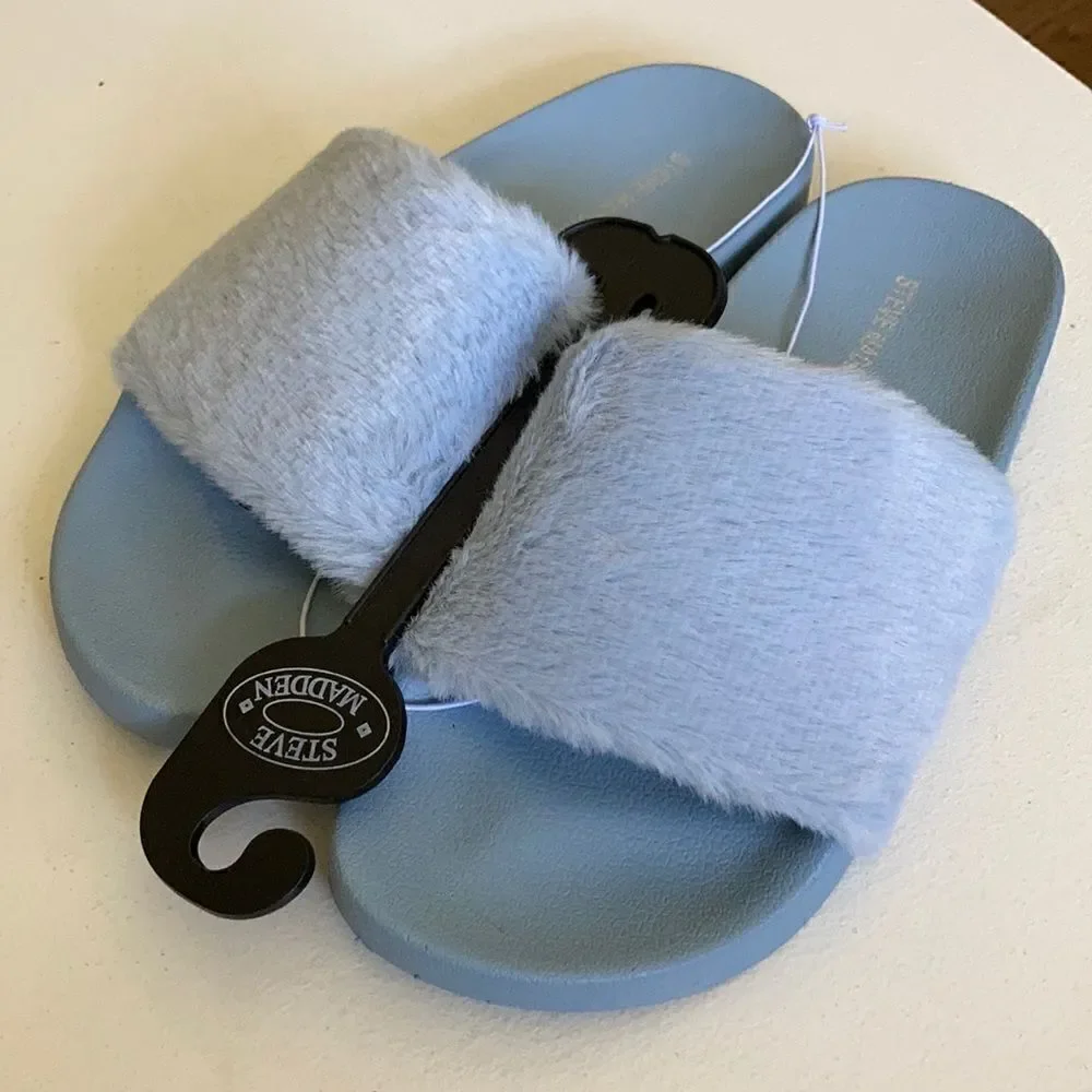 Steve Madden Faux Fur Softey Slide